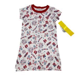 NWT Magnolia Baby 2T Red, White & Blue Girls PJ Gown